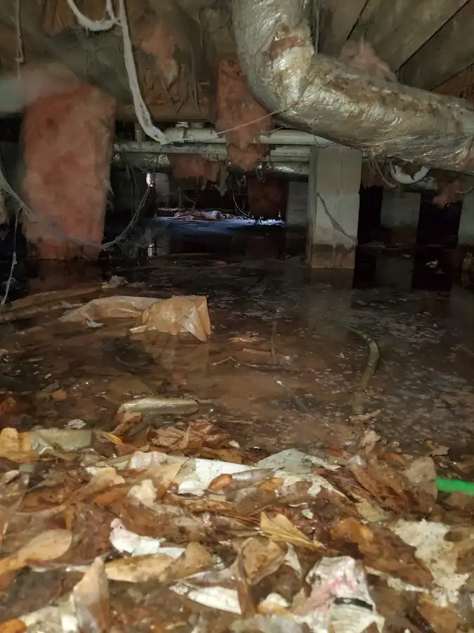 Crawl space flood assessment for Commercial Water Damage Restoration in Clearfield